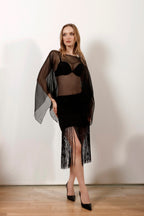 Ripple Transparenter Seidenponcho